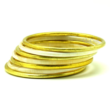 Horn & Lacquer Bangle Bracelets #13112 - HORN JEWELRY