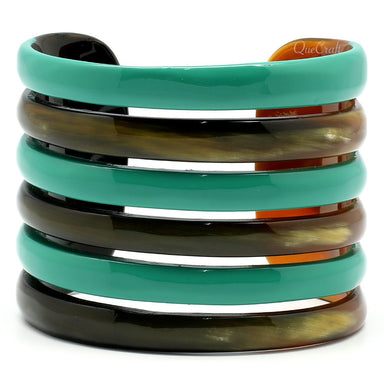 Horn & Lacquer Cuff Bracelet #10456 - HORN JEWELRY