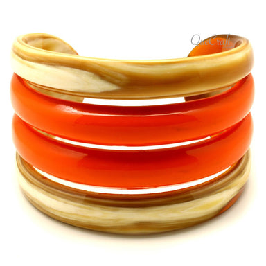 Horn & Lacquer Cuff Bracelet #12251 - HORN JEWELRY