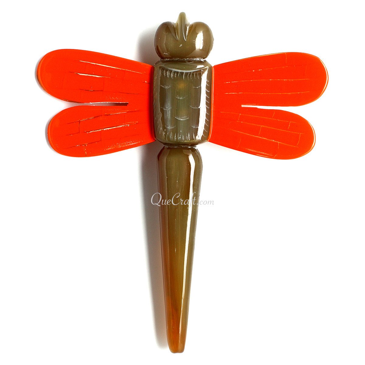 Horn & Lacquer Brooch #11646 - HORN JEWELRY