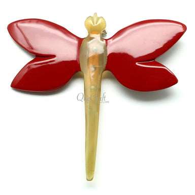 Horn & Lacquer Brooch #11886 - HORN JEWELRY