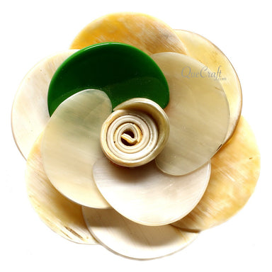 Horn & Lacquer Brooch #12685 - HORN JEWELRY