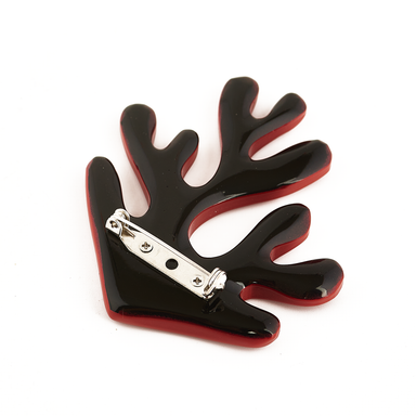 Horn & Lacquer Brooch #14235 - HORN JEWELRY