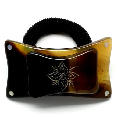 Horn & Shell Ponytail Holder #10706 - HORN JEWELRY