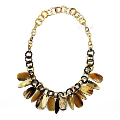 Horn Chain Necklace #4173 - HORN JEWELRY