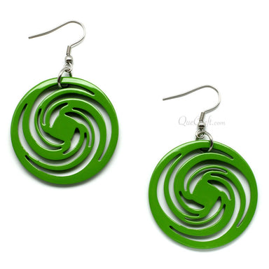 Horn & Lacquer Earrings #11170 - HORN JEWELRY