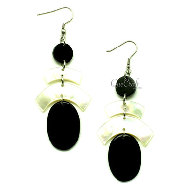 MOP & Horn Earrings #13157 - HORN JEWELRY