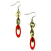 Horn & Lacquer Earrings #13188 - HORN JEWELRY