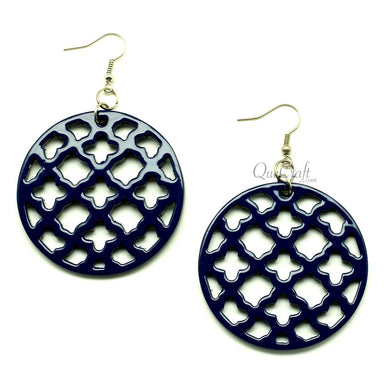Horn & Lacquer Earrings #13252 - HORN JEWELRY