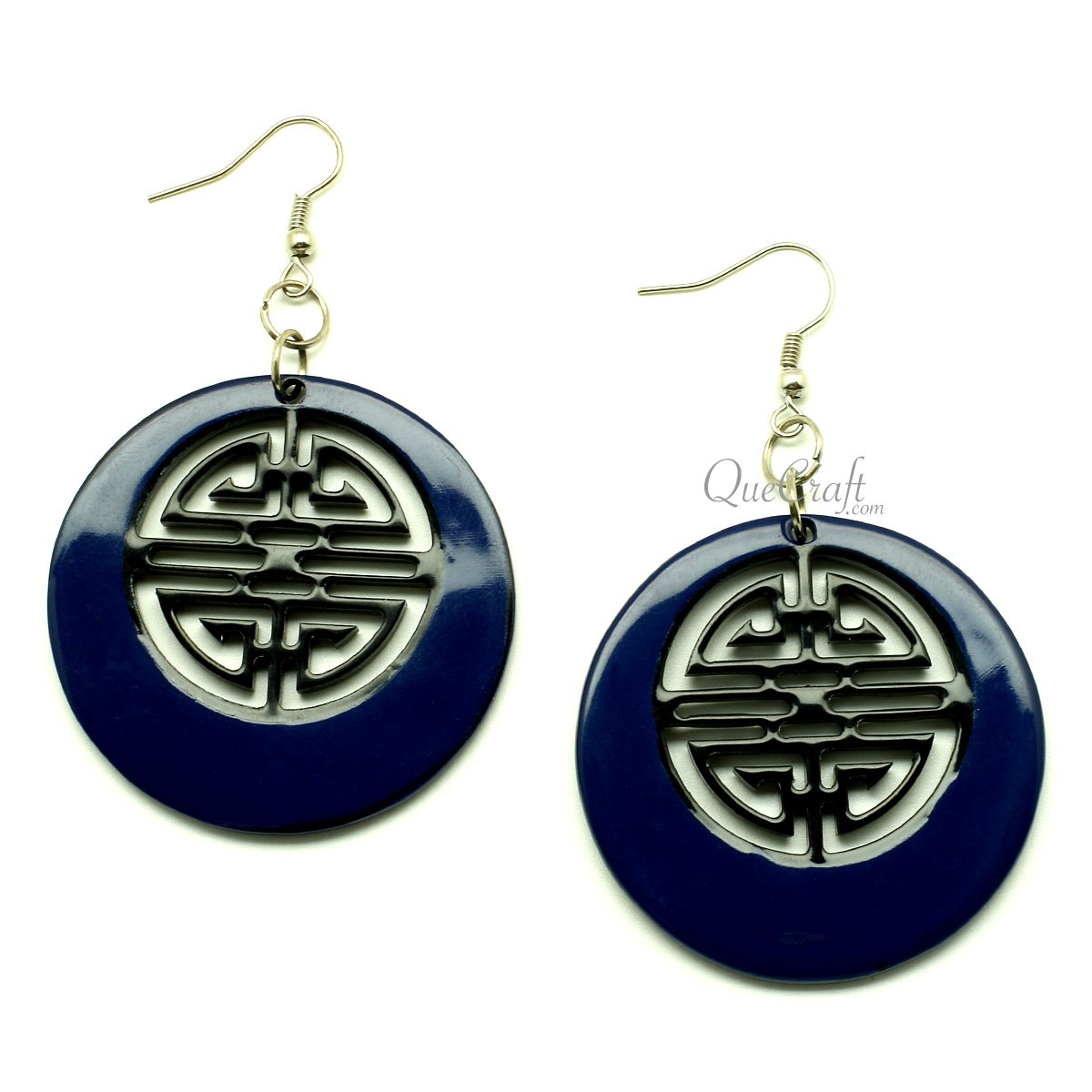 Horn & Lacquer Earrings #13255 - HORN JEWELRY