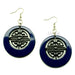 Horn & Lacquer Earrings #13255 - HORN JEWELRY