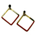Horn & Lacquer Earrings #13346 - HORN JEWELRY