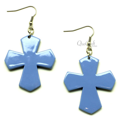 Horn & Lacquer Earrings #13380 - HORN JEWELRY