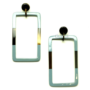 Horn & Lacquer Earrings #13406 - HORN JEWELRY