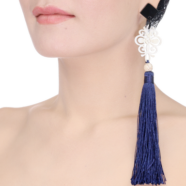 Horn & Tassel Earrings #14000 - HORN JEWELRY