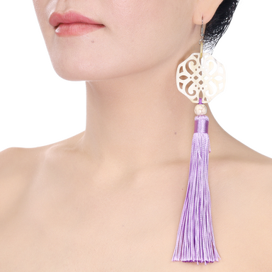 Horn & Tassel Earrings #14003 - HORN JEWELRY