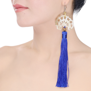 Horn & Tassel Earrings #14010 - HORN JEWELRY