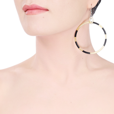 Horn & Lacquer Earrings #14072 - HORN JEWELRY