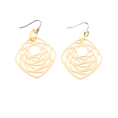 Horn & Lacquer Earrings #14077 - HORN JEWELRY