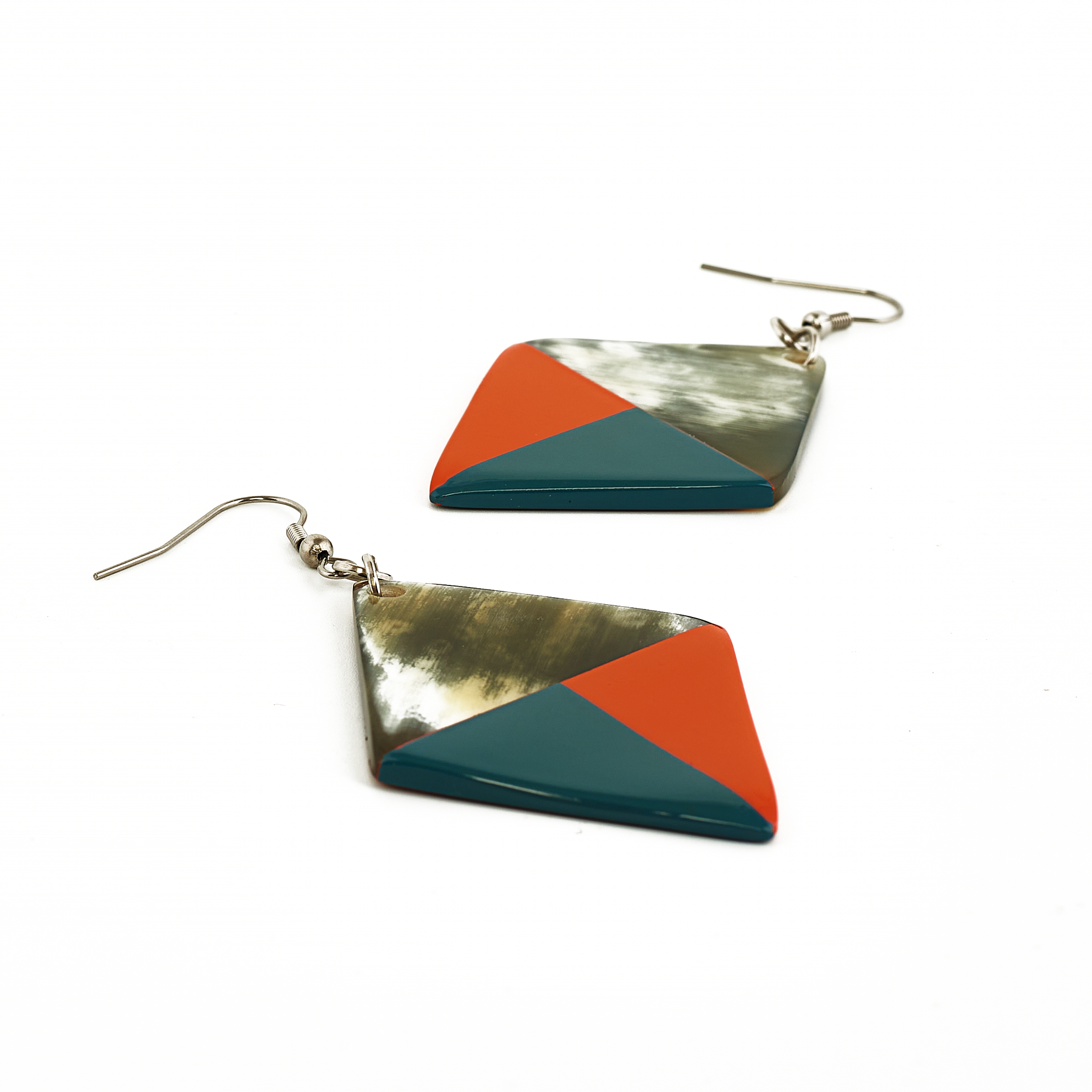 Horn & Lacquer Earrings #14234 - HORN JEWELRY