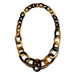 Horn & CZ Chain Necklace #6524 - HORN JEWELRY