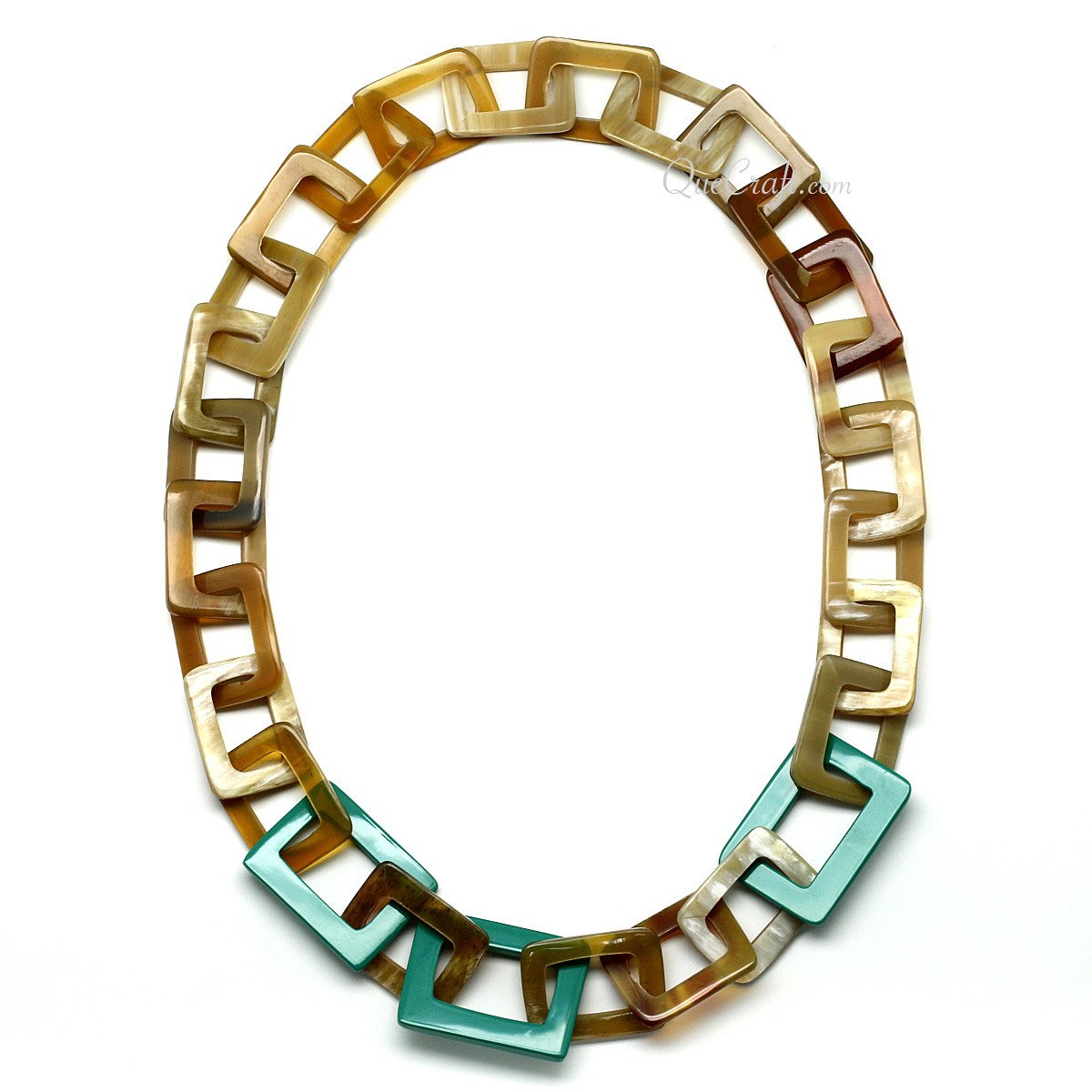 Horn & Lacquer Chain Necklace #11281 - HORN JEWELRY