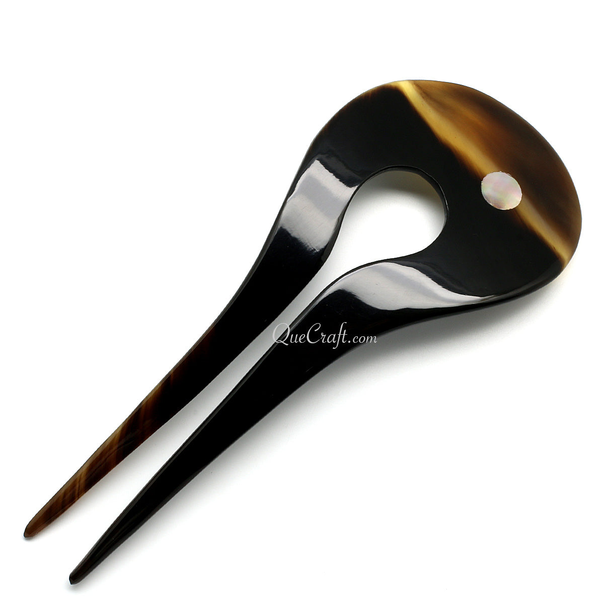 Horn & Shell Hair Pin #10816 - HORN JEWELRY