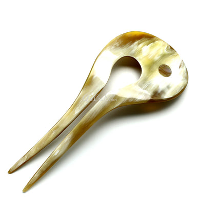 Horn & Shell Hair Pin #11042 - HORN JEWELRY