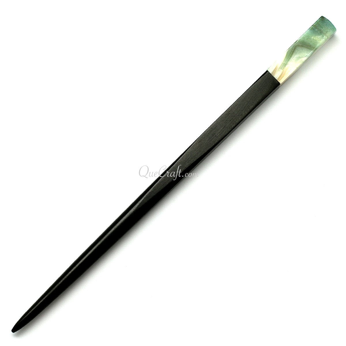Ebony & Shell Hair Stick #5506 - HORN JEWELRY