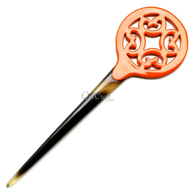 Horn & Lacquer Hair Stick #11835 - HORN JEWELRY