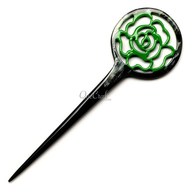 Horn & Lacquer Hair Stick #12602 - HORN JEWELRY