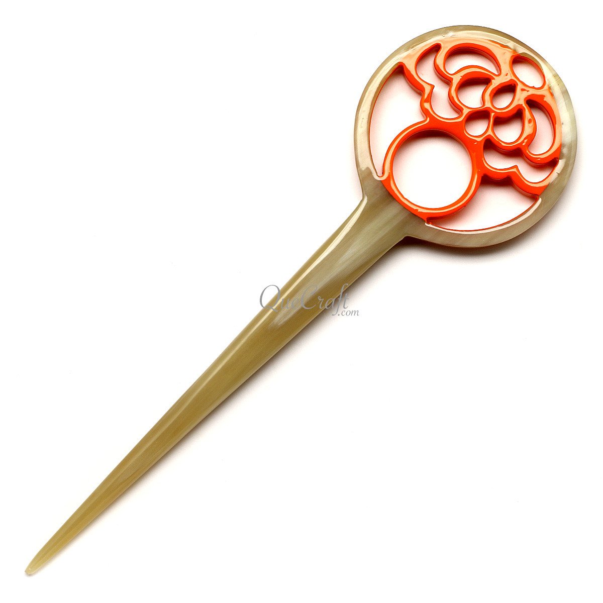 Horn & Lacquer Hair Stick #12604 - HORN JEWELRY