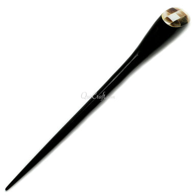 Horn & Shell Hair Stick #11118 - HORN JEWELRY