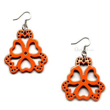 Horn & Lacquer Earrings #11099 - HORN JEWELRY