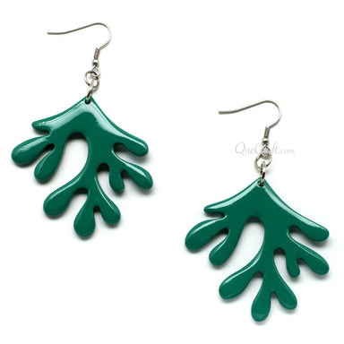 Horn & Lacquer Earrings #6211 - HORN JEWELRY