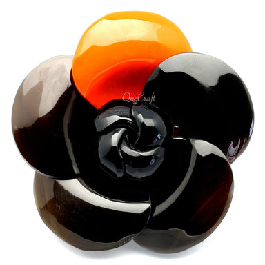 Horn & Lacquer Brooch #9799 - HORN JEWELRY