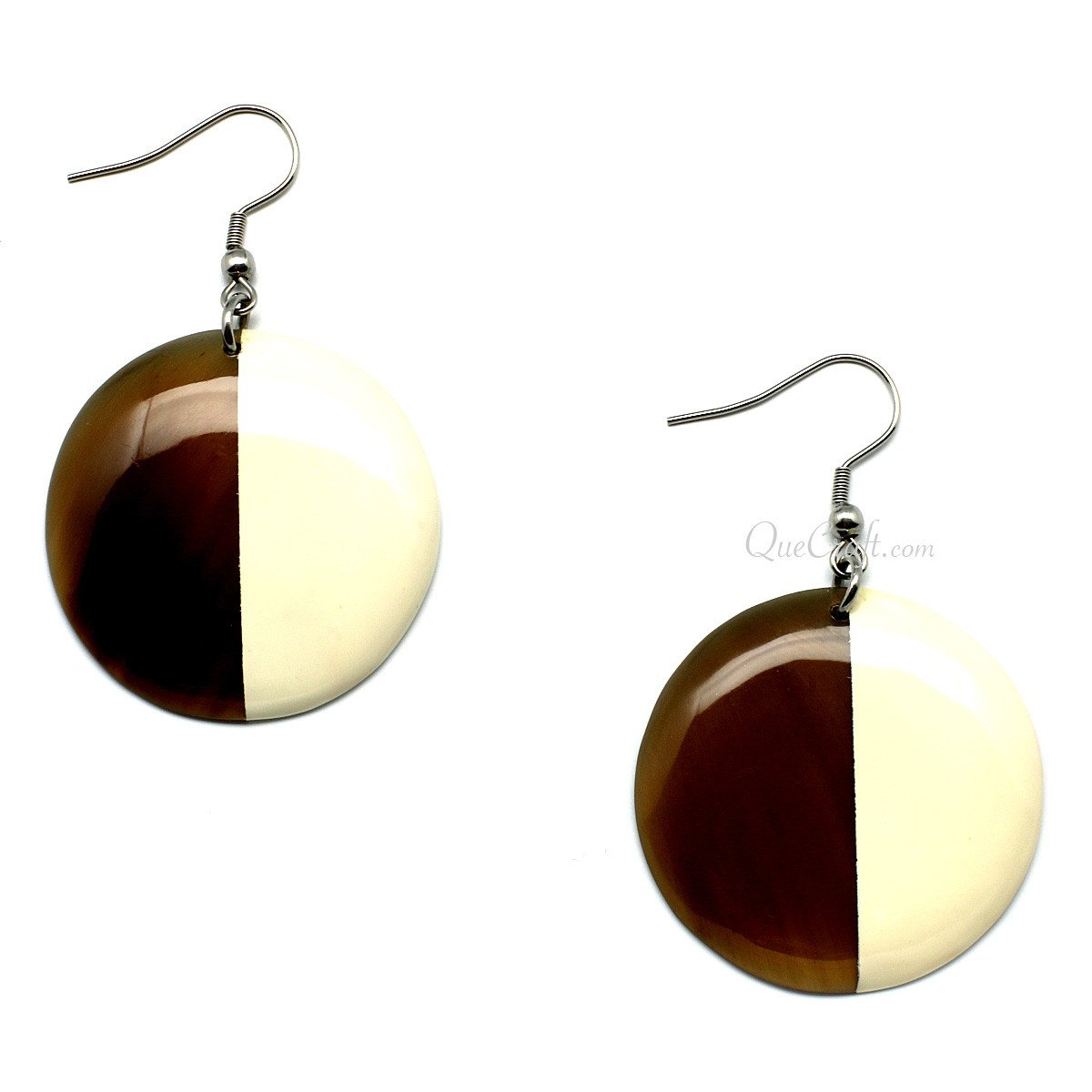 Horn & Lacquer Earrings #10027 - HORN JEWELRY
