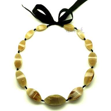 Horn Beaded Necklace #13389 - HORN JEWELRY