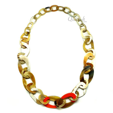 Horn & Lacquer Chain Necklace #10273 - HORN JEWELRY