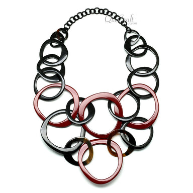 Horn & Lacquer Chain Necklace #11811 - HORN JEWELRY