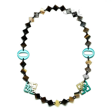 Horn & Lacquer Chain Necklace #11983 - HORN JEWELRY