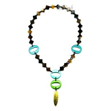 Horn & Lacquer Chain Necklace #11985 - HORN JEWELRY