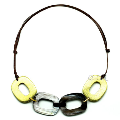 Horn & Lacquer String Necklace #12001 - HORN JEWELRY