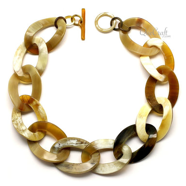 Horn Chain Necklace #12370 - HORN JEWELRY