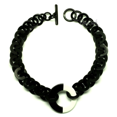Horn & Lacquer Chain Necklace #13057 - HORN JEWELRY