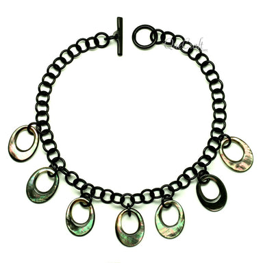 MOP & Horn Chain Necklace #13074 - HORN JEWELRY