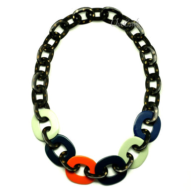 Horn & Lacquer Chain Necklace #13281 - HORN JEWELRY