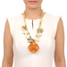 Horn & Lacquer Chain Necklace #13541 - HORN JEWELRY