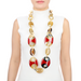 Horn & Lacquer Chain Necklace #13543 - HORN JEWELRY