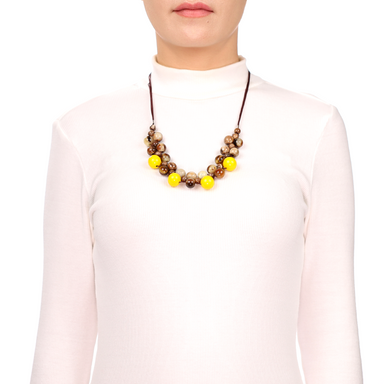 Horn & Lacquer Chain Necklace #13642 - HORN JEWELRY